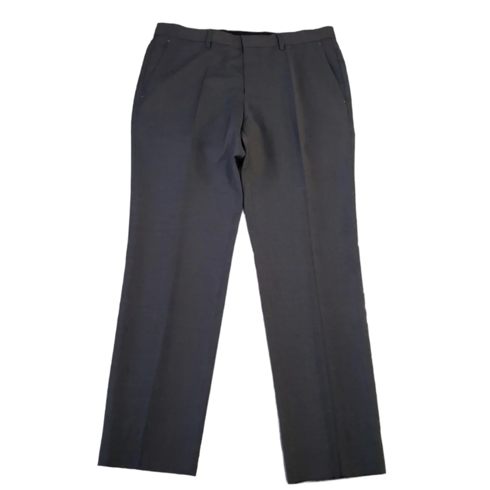 HUGO Boss Dieselstrasse 12 gray wool lined flat front Pants, Size 34R